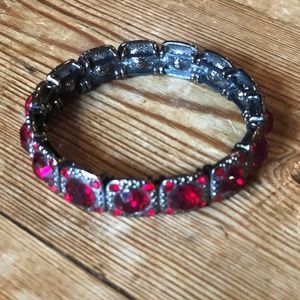 Red Crystal Stretch Bracelet